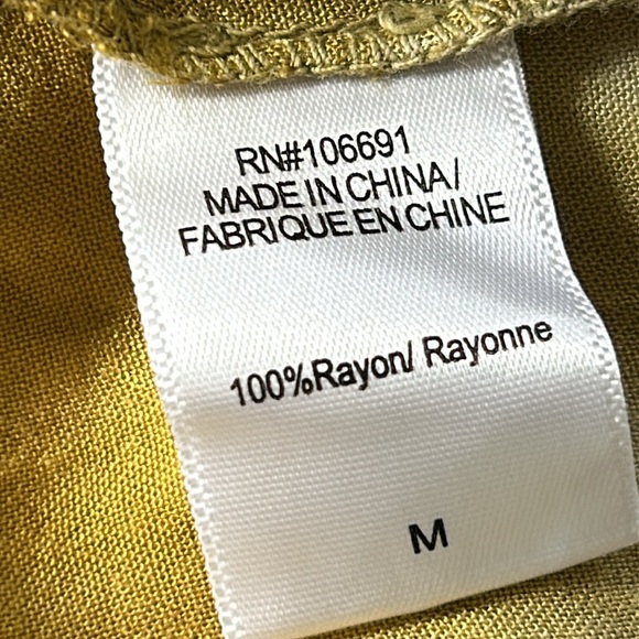 LOWEST PRICE! YBF Dawn Tie-Dye Maxi Dress Rayon Olive Green, Gold w MEASUREMENTS - Picture 9 of 13